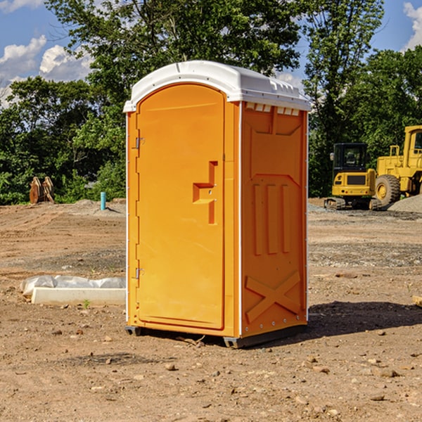 how often are the porta potties cleaned and serviced during a rental period in Loup County NE